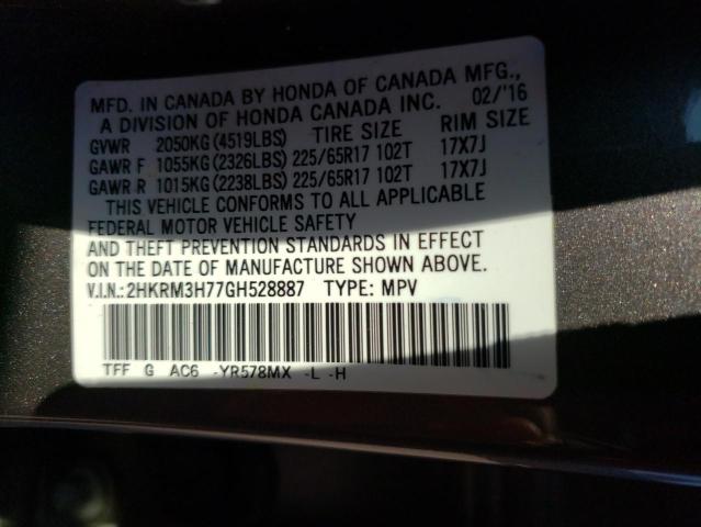 Photo 12 VIN: 2HKRM3H77GH528887 - HONDA CR-V EXL 