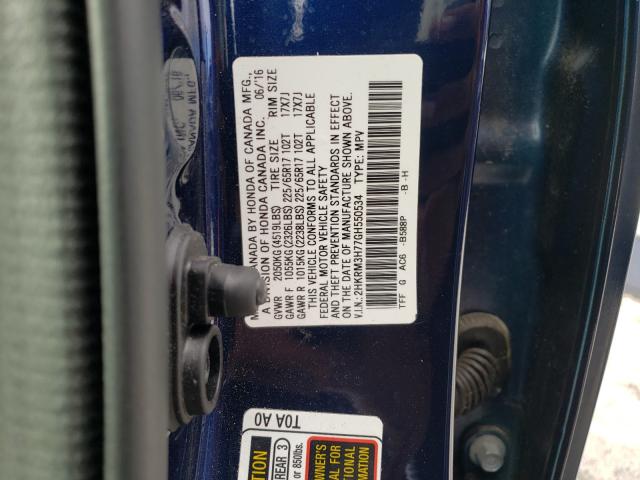 Photo 9 VIN: 2HKRM3H77GH550534 - HONDA CR-V EXL 