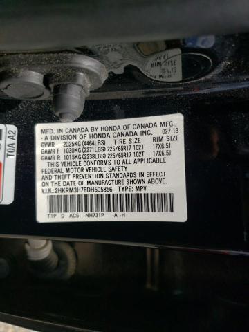 Photo 9 VIN: 2HKRM3H78DH505856 - HONDA CR-V EXL 