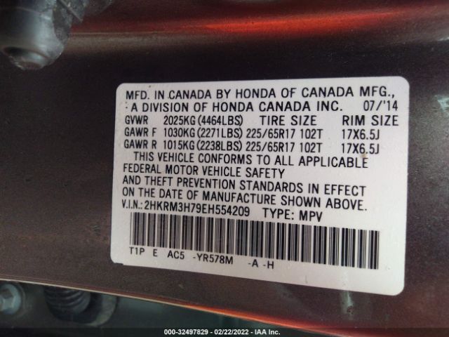 Photo 8 VIN: 2HKRM3H79EH554209 - HONDA CR-V 