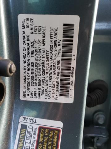 Photo 11 VIN: 2HKRM3H7XGH527796 - HONDA CR-V EXL 