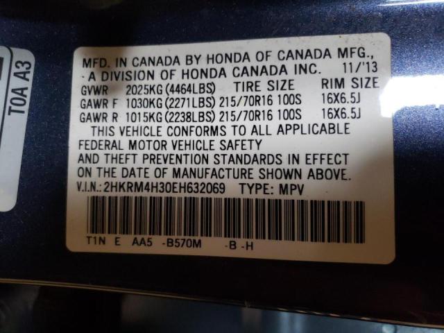 Photo 9 VIN: 2HKRM4H30EH632069 - HONDA CR-V LX 