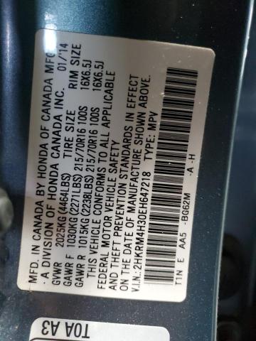 Photo 12 VIN: 2HKRM4H30EH647218 - HONDA CR-V LX 