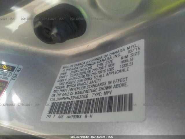 Photo 8 VIN: 2HKRM4H30FH637306 - HONDA CR-V 