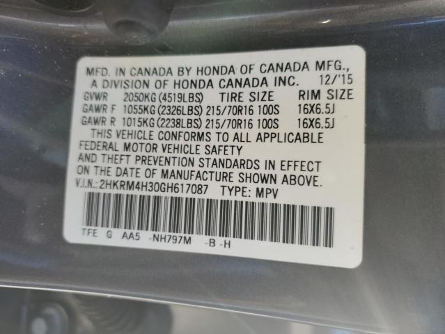 Photo 13 VIN: 2HKRM4H30GH617087 - HONDA CRV 