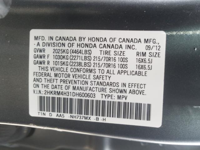 Photo 9 VIN: 2HKRM4H31DH600603 - HONDA CR-V LX 