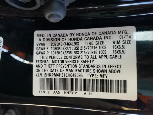 Photo 9 VIN: 2HKRM4H31EH648586 - HONDA CR-V LX 