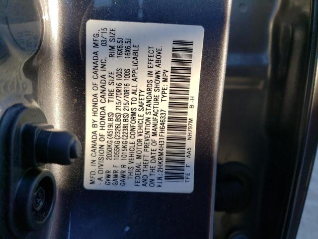 Photo 9 VIN: 2HKRM4H31FH646337 - HONDA CR-V LX 