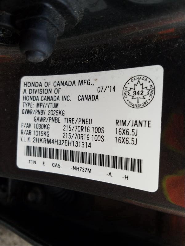 Photo 9 VIN: 2HKRM4H32EH131314 - HONDA CR-V 