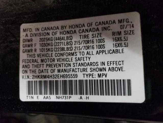 Photo 9 VIN: 2HKRM4H32EH695559 - HONDA CR-V LX 