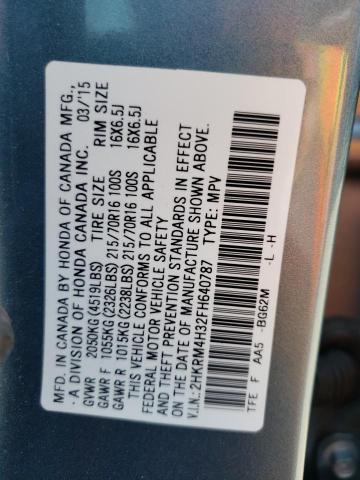 Photo 9 VIN: 2HKRM4H32FH640787 - HONDA CR-V LX 