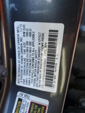 Photo 12 VIN: 2HKRM4H32GH609833 - HONDA CR-V LX 