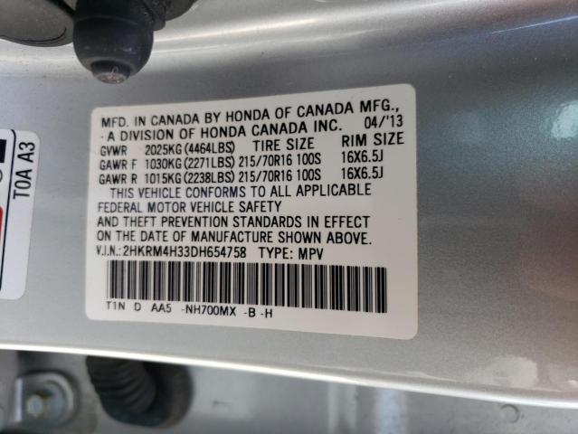 Photo 11 VIN: 2HKRM4H33DH654758 - HONDA CR-V LX 