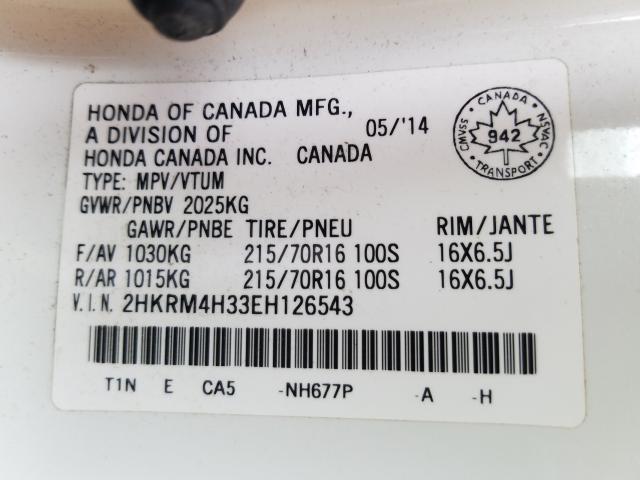 Photo 9 VIN: 2HKRM4H33EH126543 - HONDA CR-V LX 