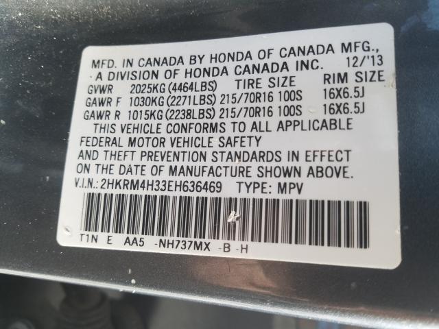 Photo 9 VIN: 2HKRM4H33EH636469 - HONDA CR-V LX 