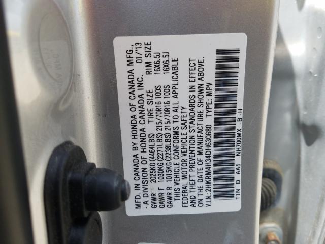 Photo 9 VIN: 2HKRM4H34DH630680 - HONDA CRV 