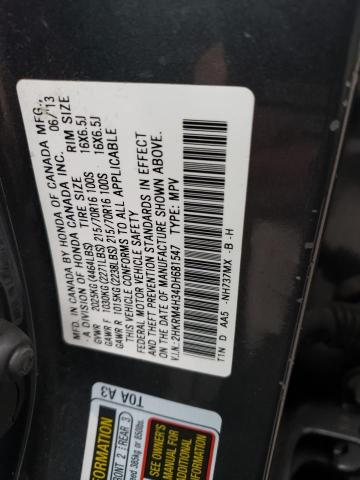 Photo 12 VIN: 2HKRM4H34DH681547 - HONDA CR-V LX 