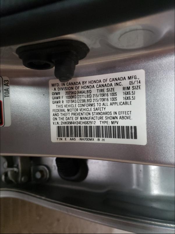 Photo 9 VIN: 2HKRM4H34EH682912 - HONDA CR-V LX 