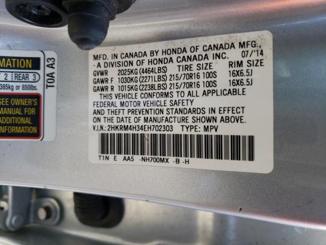 Photo 12 VIN: 2HKRM4H34EH702303 - HONDA CRV 