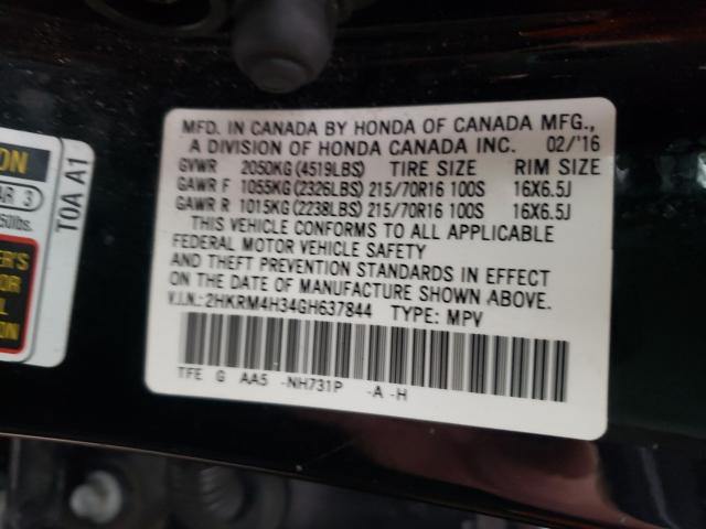 Photo 9 VIN: 2HKRM4H34GH637844 - HONDA CR-V LX 