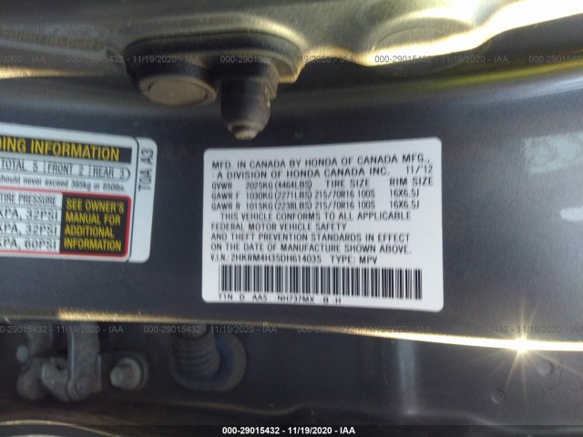 Photo 8 VIN: 2HKRM4H35DH614035 - HONDA CR-V 