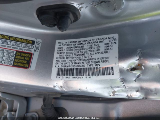 Photo 8 VIN: 2HKRM4H35DH685056 - HONDA CR-V 