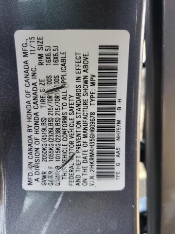 Photo 12 VIN: 2HKRM4H35GH609678 - HONDA CR-V LX 