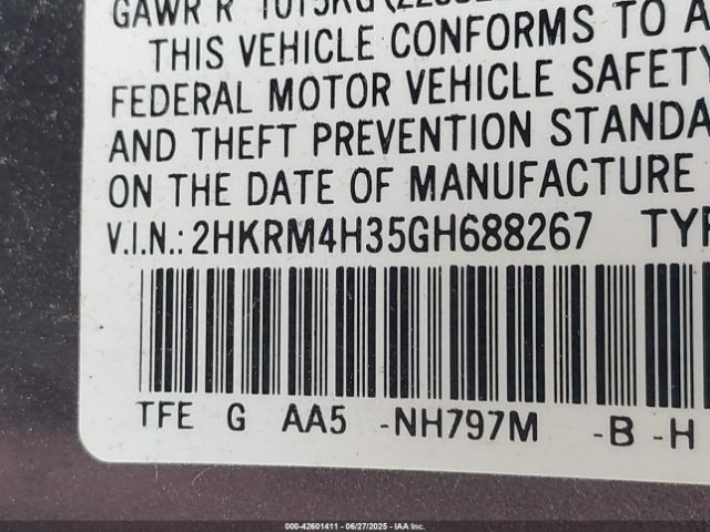 Photo 8 VIN: 2HKRM4H35GH688267 - HONDA CR-V 