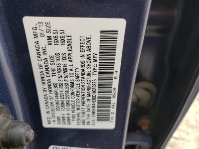 Photo 11 VIN: 2HKRM4H36DH625836 - HONDA CR-V LX 