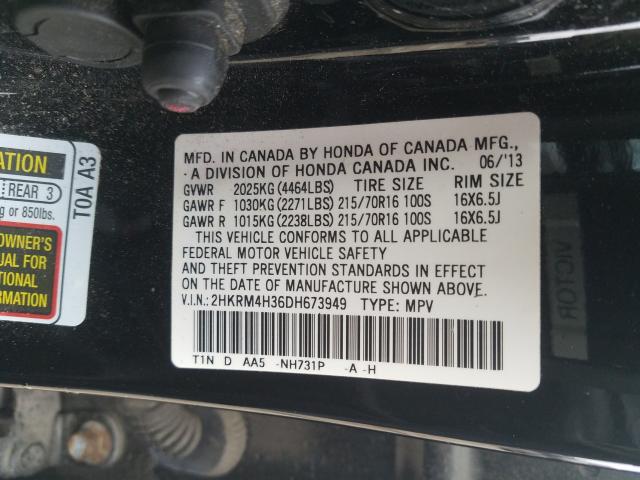 Photo 9 VIN: 2HKRM4H36DH673949 - HONDA CR-V LX 