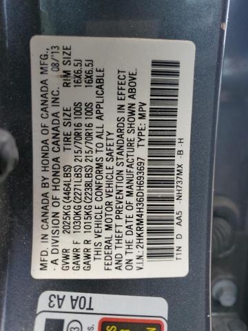 Photo 12 VIN: 2HKRM4H36DH693697 - HONDA CRV 