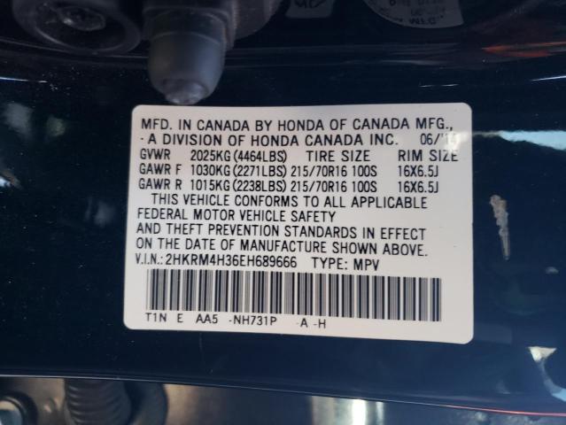 Photo 11 VIN: 2HKRM4H36EH689666 - HONDA CR-V LX 