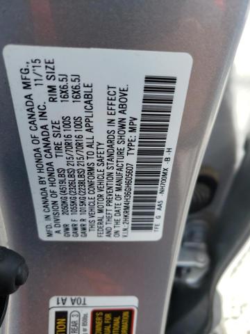 Photo 9 VIN: 2HKRM4H36GH605607 - HONDA CR-V LX 