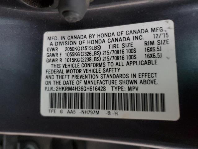 Photo 12 VIN: 2HKRM4H36GH616428 - HONDA CR-V LX 