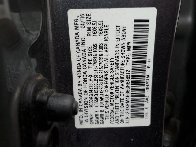 Photo 12 VIN: 2HKRM4H36GH648912 - HONDA CR-V LX 