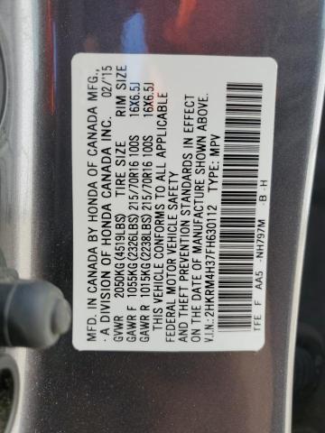 Photo 11 VIN: 2HKRM4H37FH630112 - HONDA CRV 