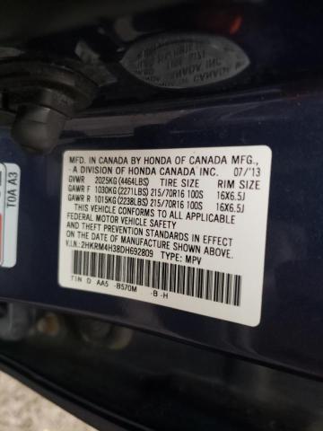 Photo 9 VIN: 2HKRM4H38DH692809 - HONDA CR-V LX 