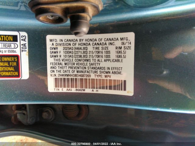 Photo 8 VIN: 2HKRM4H38EH687269 - HONDA CR-V 