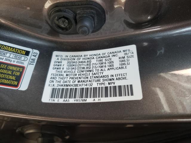 Photo 9 VIN: 2HKRM4H38EH714132 - HONDA CR-V LX 