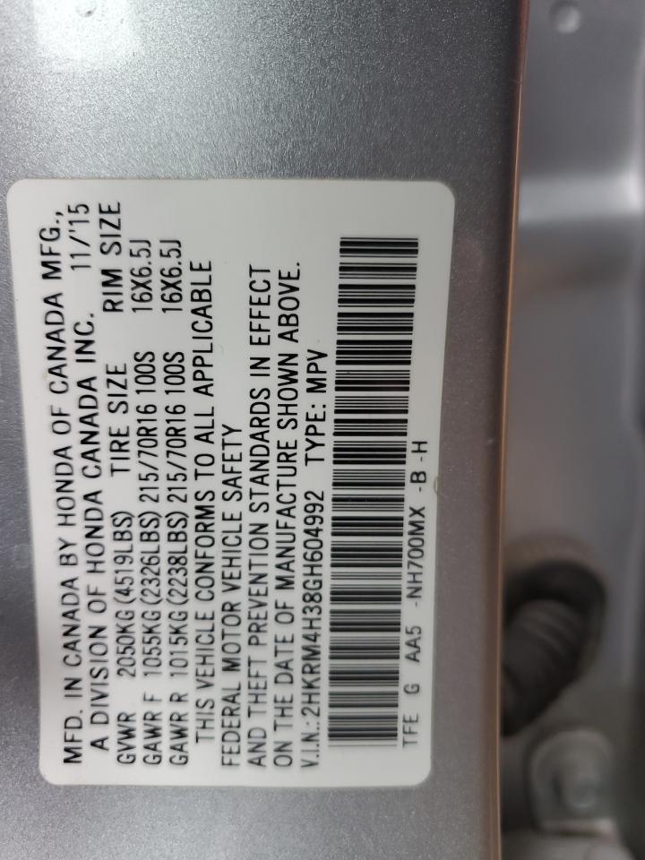 Photo 11 VIN: 2HKRM4H38GH604992 - HONDA CR-V 