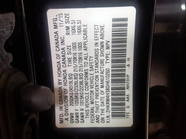 Photo 9 VIN: 2HKRM4H38GH610260 - HONDA CR-V LX 