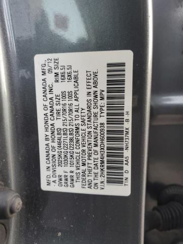 Photo 12 VIN: 2HKRM4H3XDH600938 - HONDA CR-V LX 