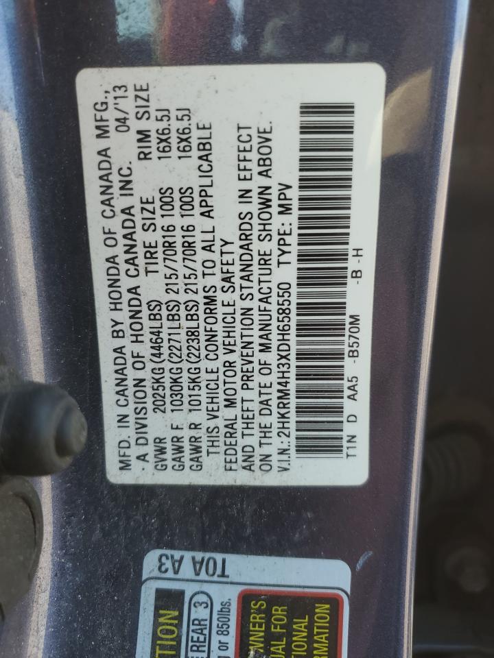 Photo 12 VIN: 2HKRM4H3XDH658550 - HONDA CR-V 