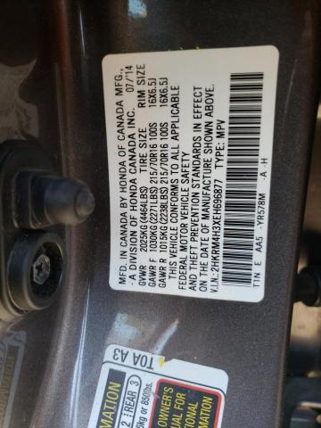 Photo 9 VIN: 2HKRM4H3XEH696877 - HONDA CR-V LX 