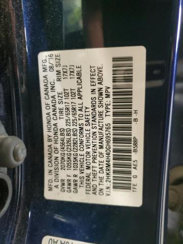 Photo 12 VIN: 2HKRM4H40GH695765 - HONDA CR-V SE 