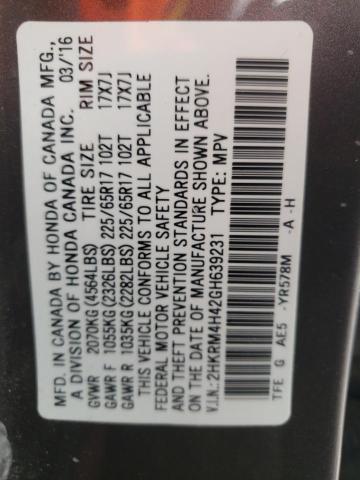 Photo 12 VIN: 2HKRM4H42GH639231 - HONDA CR-V SE 