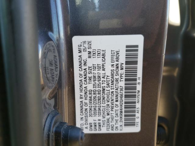 Photo 9 VIN: 2HKRM4H42GH667367 - HONDA CR-V SE 