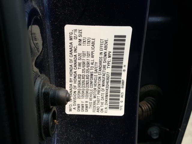 Photo 9 VIN: 2HKRM4H43GH636077 - HONDA CR-V SE 