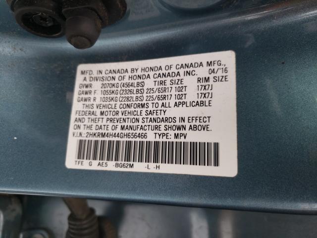 Photo 9 VIN: 2HKRM4H44GH656466 - HONDA CR-V SE 