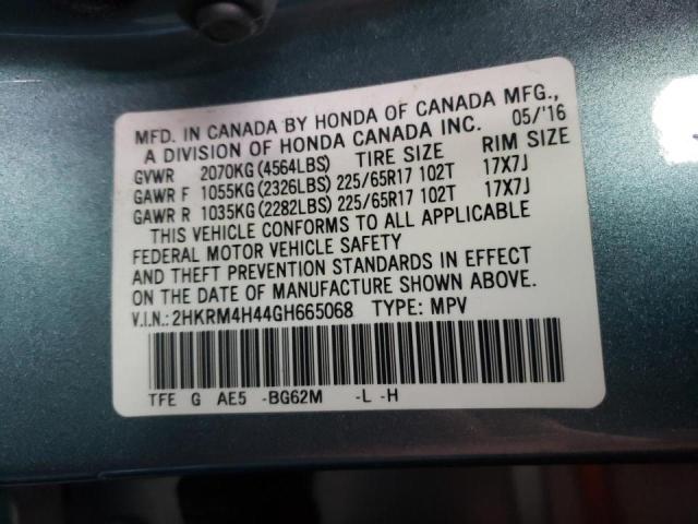 Photo 9 VIN: 2HKRM4H44GH665068 - HONDA CR-V SE 